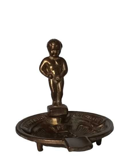 Mosiężna popielniczka Souvenir Bruxelles – vintage, kolekcjonerska