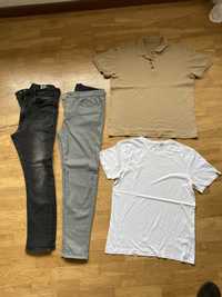 T-shirt, Polo e Calças tam. M / 42 (Levis, Zara, Tiffosi)