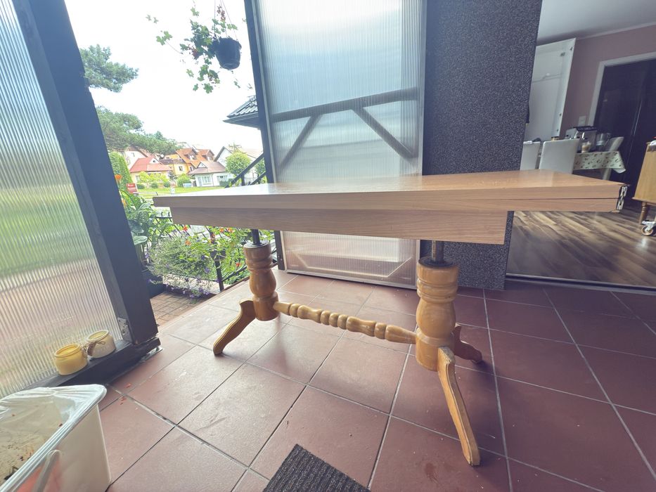 Stół do jadalni kuchni drewniany rozkładany duży reg.Wys. Kościerzyna