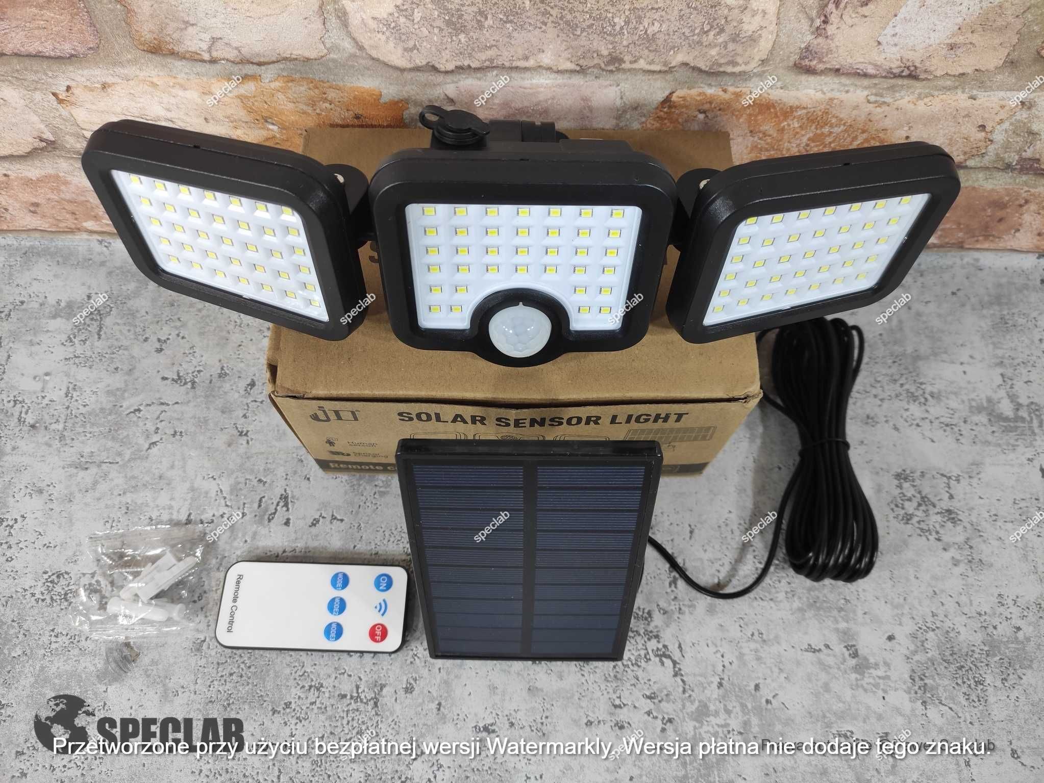 Lampa solarna uliczna LED czujnik ruchu zmierchu(3955)
