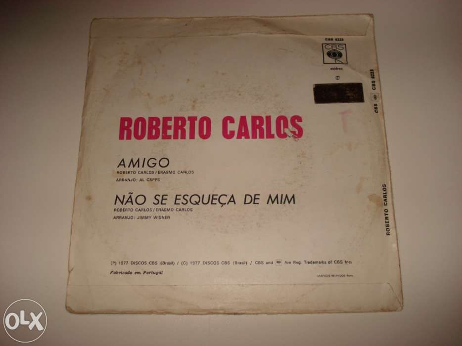 Disco Vinil Single - Roberto Carlos - "Amigo" (1977)