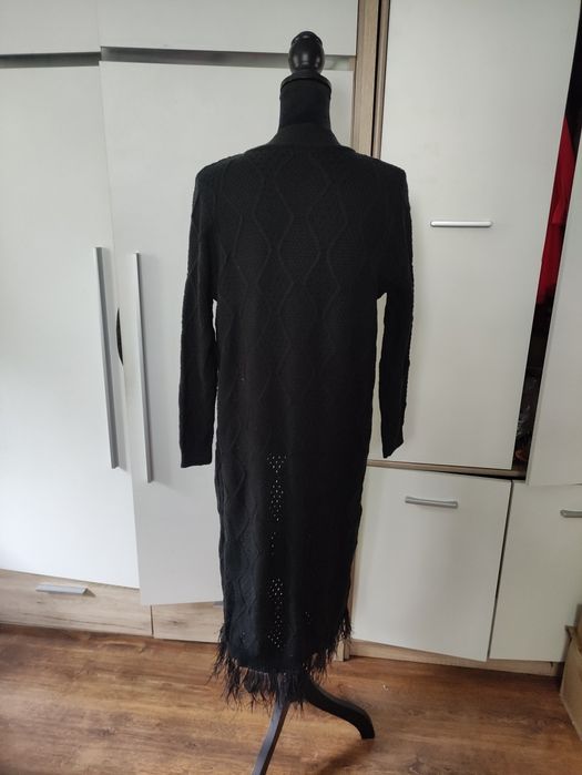 Kardigan czarny dlugi