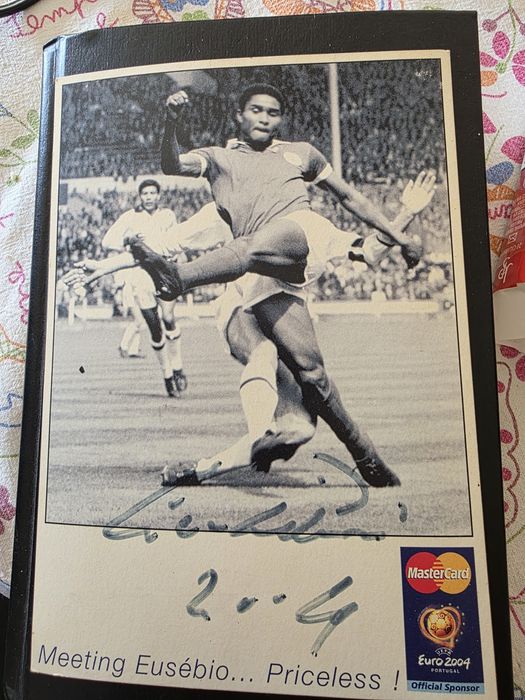 Postal do Eusébio, autografado