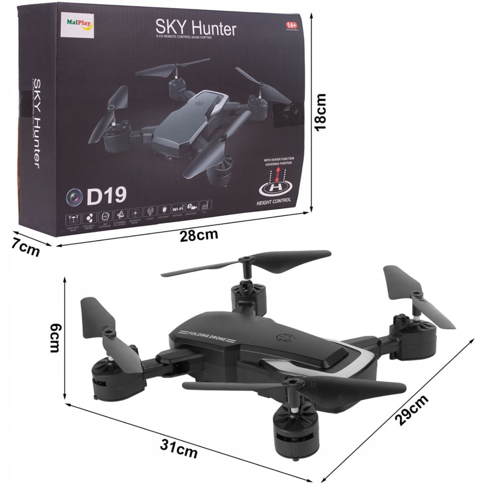 Dron z Kamerą Kamera Zdalnie Sterowany Akumulator Walizka Dla Dzieci
