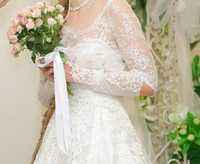 Балеро гипюровое для невесты. Свадебное платье