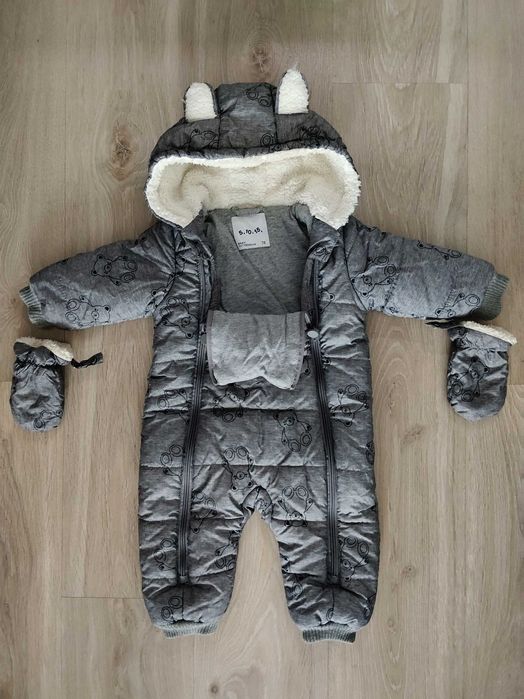 Kombinezon zimowy 5.10.15 + rękawice (rozmiar 74)