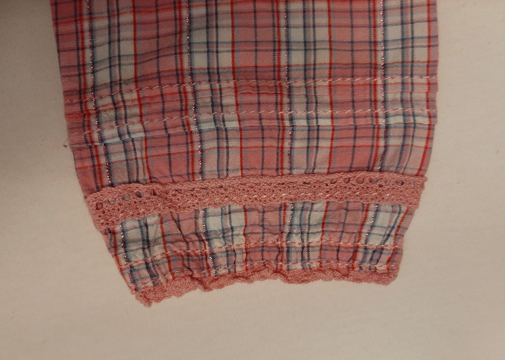 H&M bluzeczka # bawełna # kratka # czerwona #3-6M 68cm
