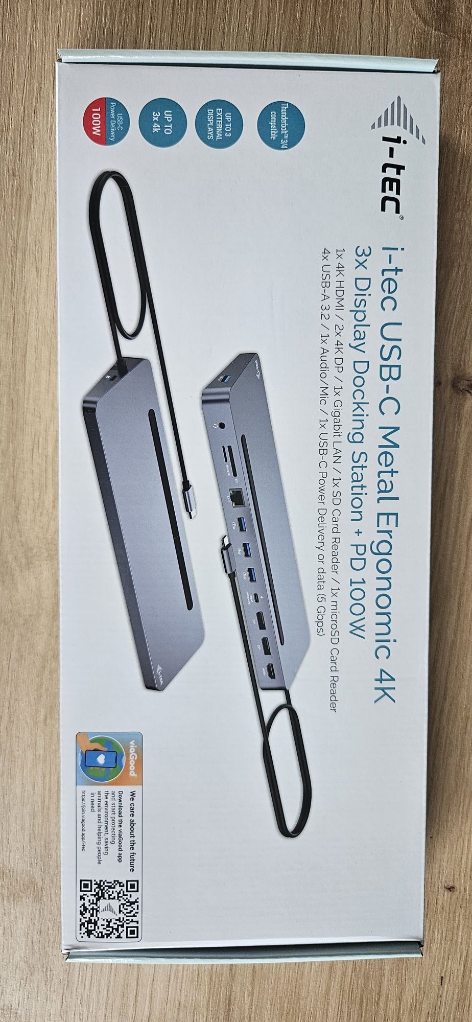 i-tec USB-C - Metal Ergonomic 4K 3x Display Docking Station PD100W