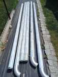 Rury spustowe Galeco stal, szare, 6 szt, 3m, kolanka, rura spustowa