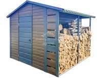 Schowek Domek Ogrodowy 2,5x3m Wiata 0,5m  Antracyt Drewnopodobny ID645