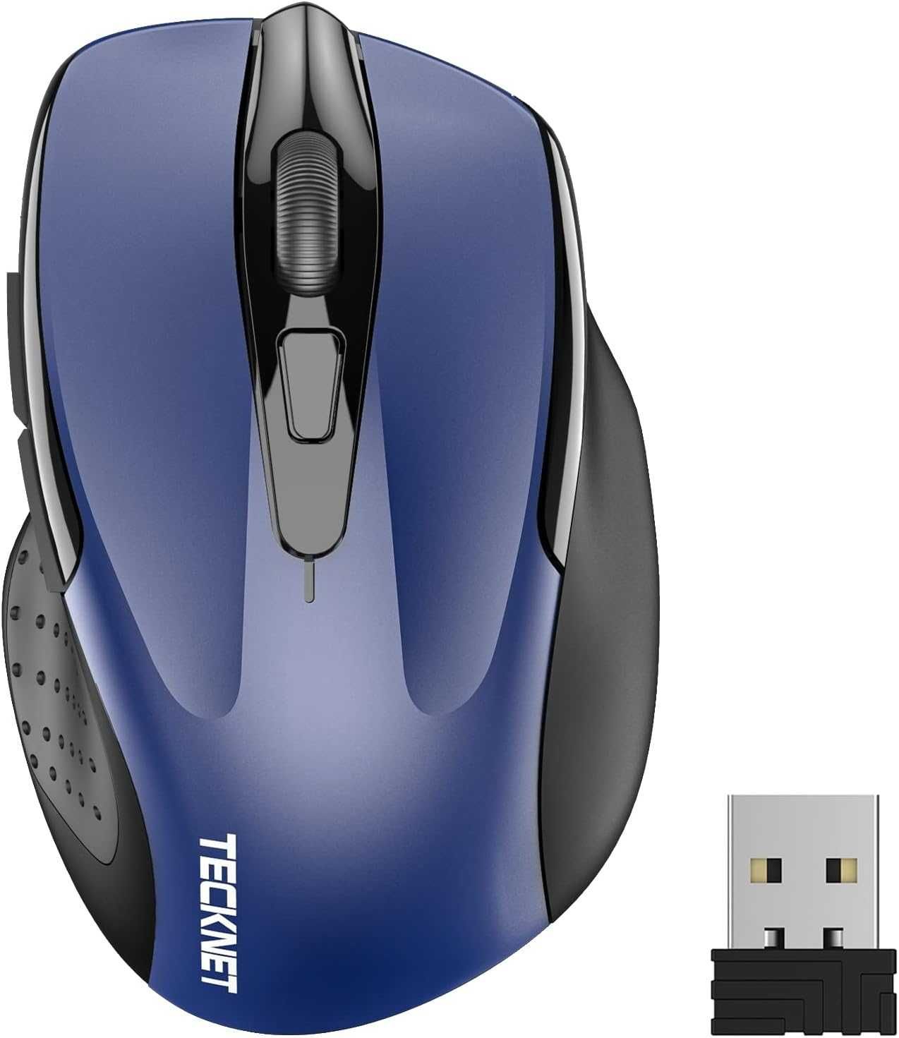 Mysz Bezprzewodowa Do Komputera 2600DPI USB 2.4Ghz Niebieska