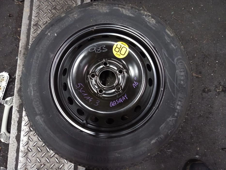 KOŁO DOJAZDOWE NISSAN QASHQAI 07-13 16&#039; 5x114,3