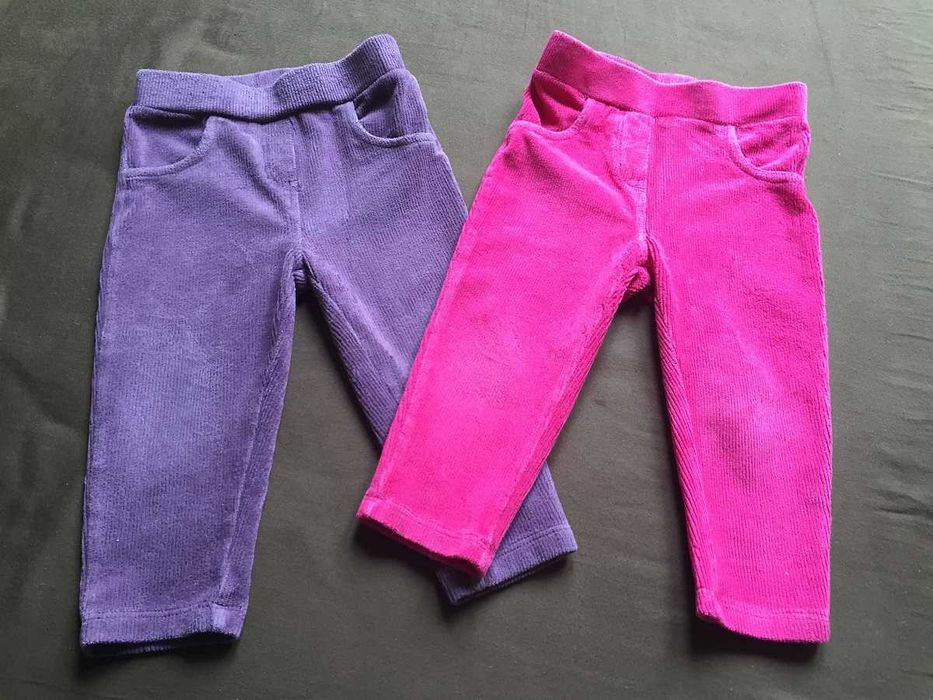 Dla bliźniaczek getry sztruksowe, rozm. 74, TEX