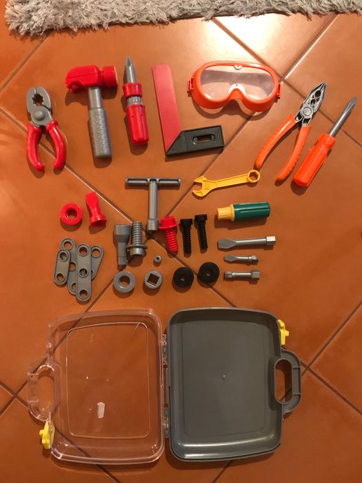 Mala ferramentas de plástico para crianças