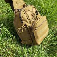 Тактическая сумка, укрепленная мужская сумка рюкзак. Цвет: койот