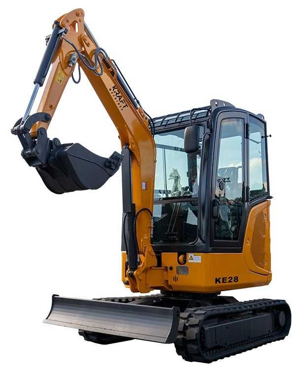 Minikoparka KRAFT KE28 2700KG 3 łyżki Yanmar, Kubota NOWA