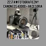 Canon 4000D + akcesoria fotograficzne – zestaw