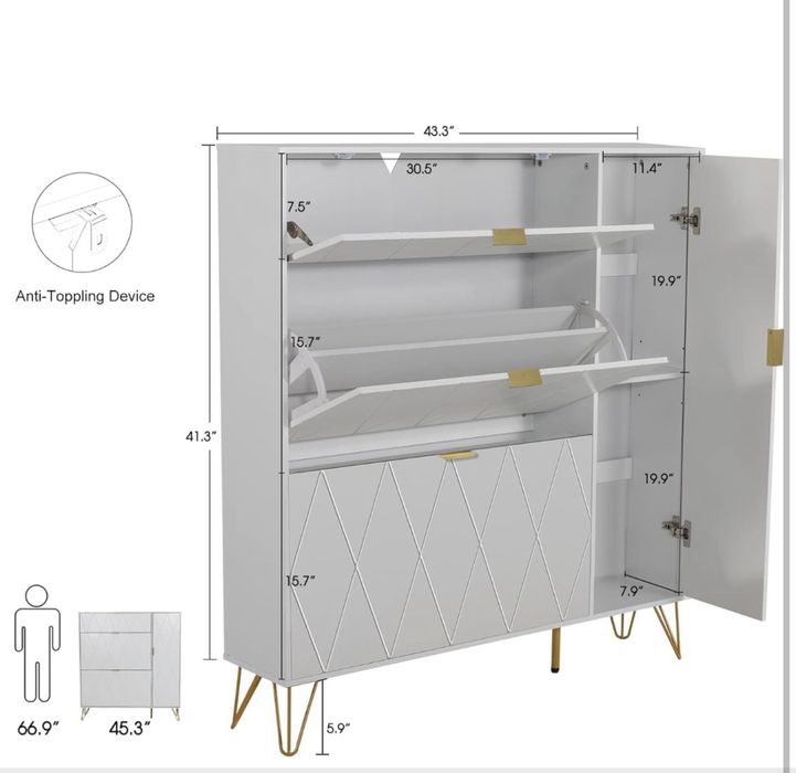 Szafka na Buty UEV z Szafką Boczną