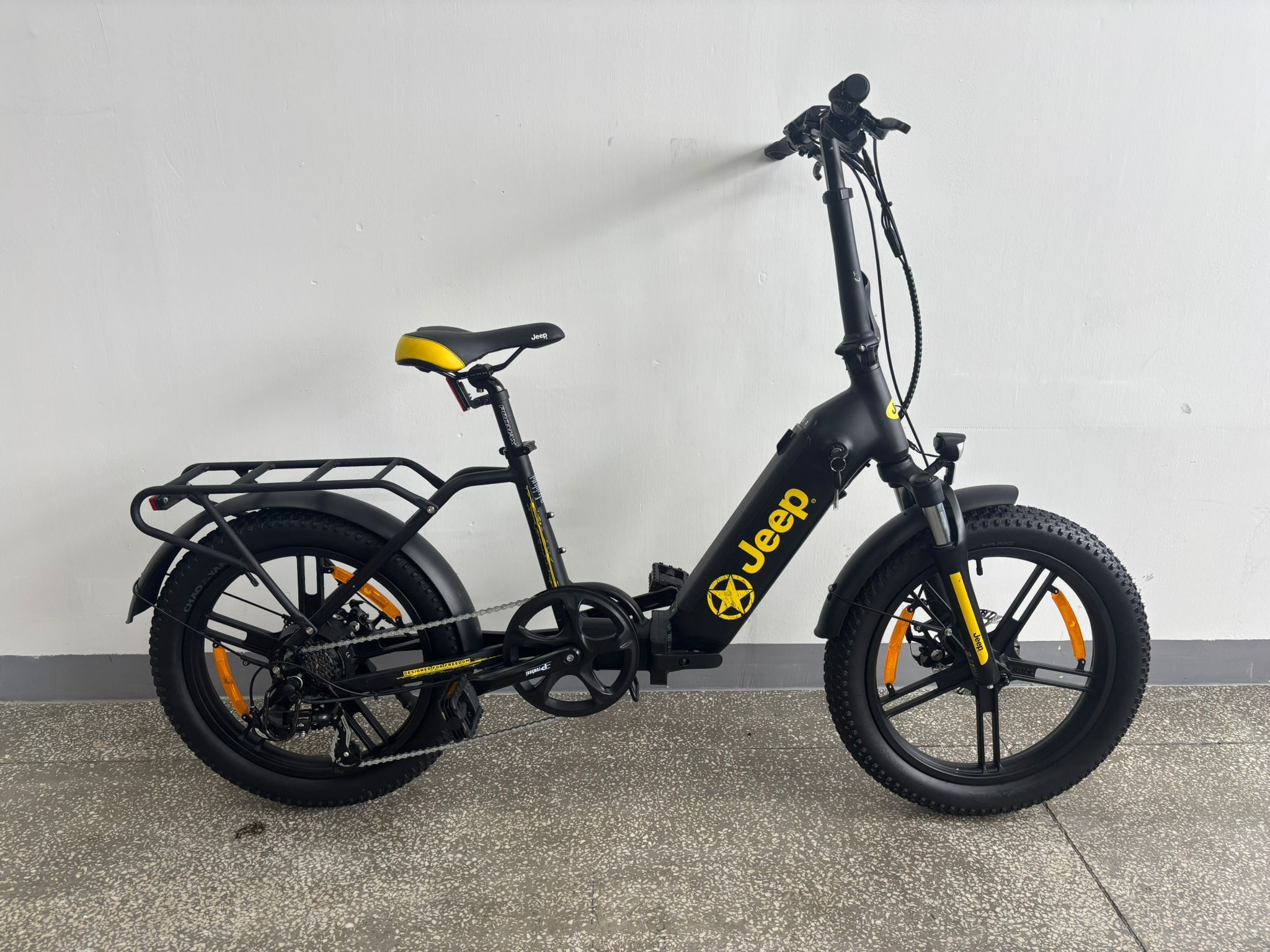 Rower elektryczny składany Jeep FR 7000 koła 20" bagażnik oświetlenie