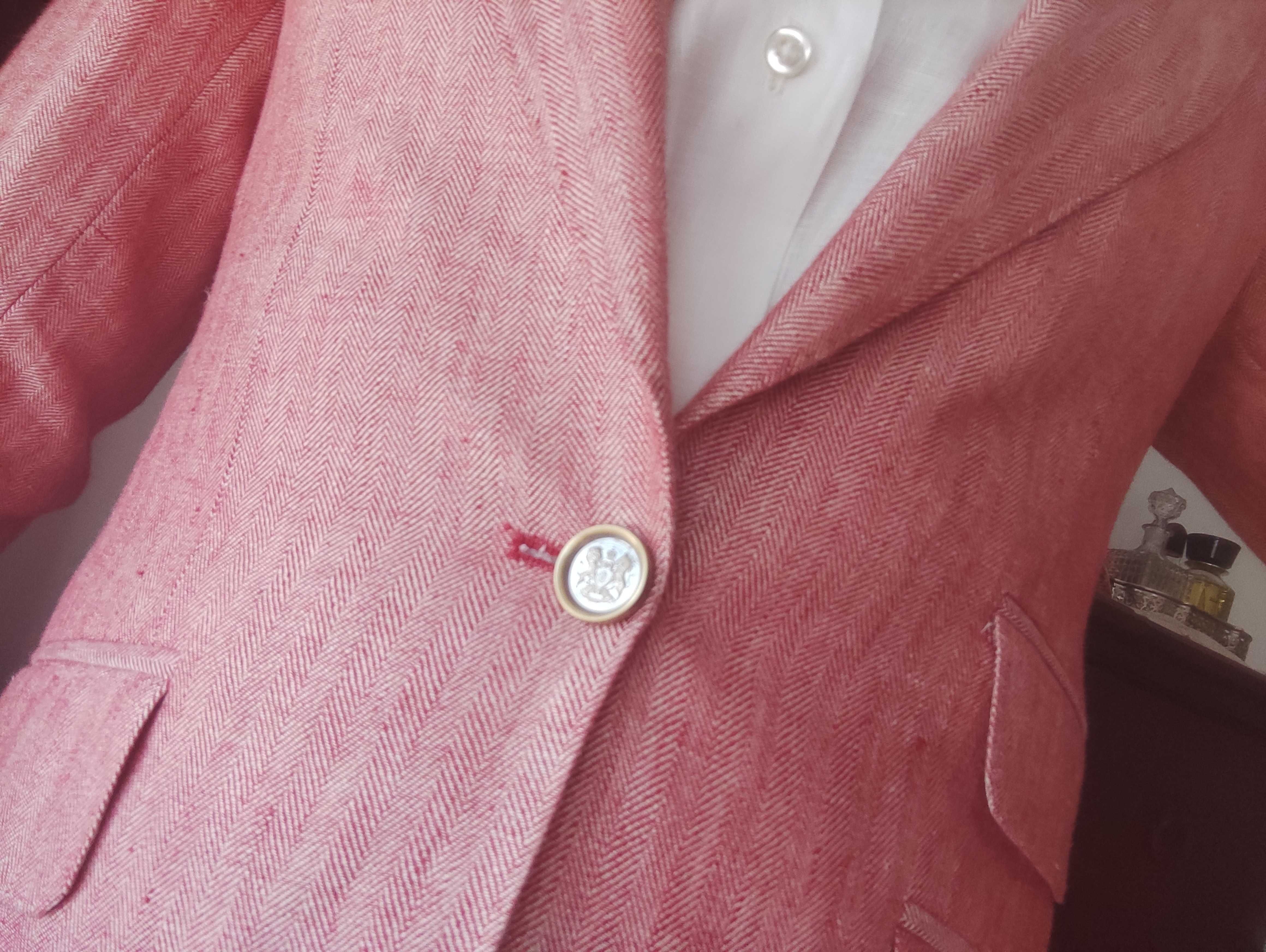Blazer em linho rosa oficina Mustra - NOVO - Luxo