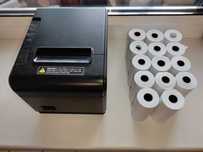 Принтер чеків Xprinter XP-Q260 + термопапір 15 шт., бу, ідеал, робочий