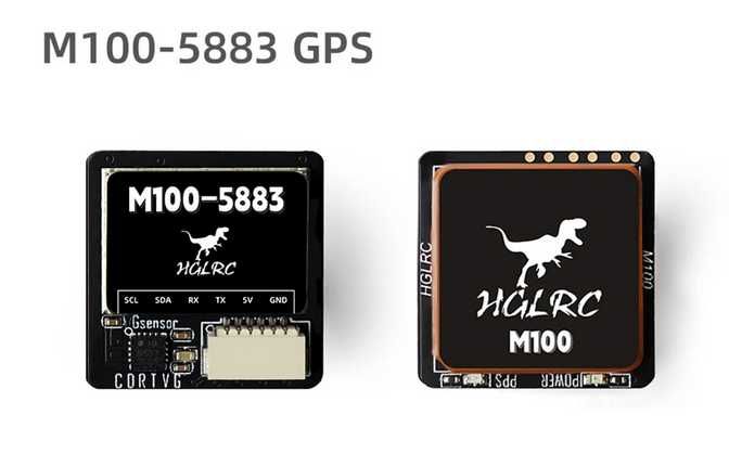 GPS модуль для FPV з компасом HGLRC M100-5883, 21х21мм