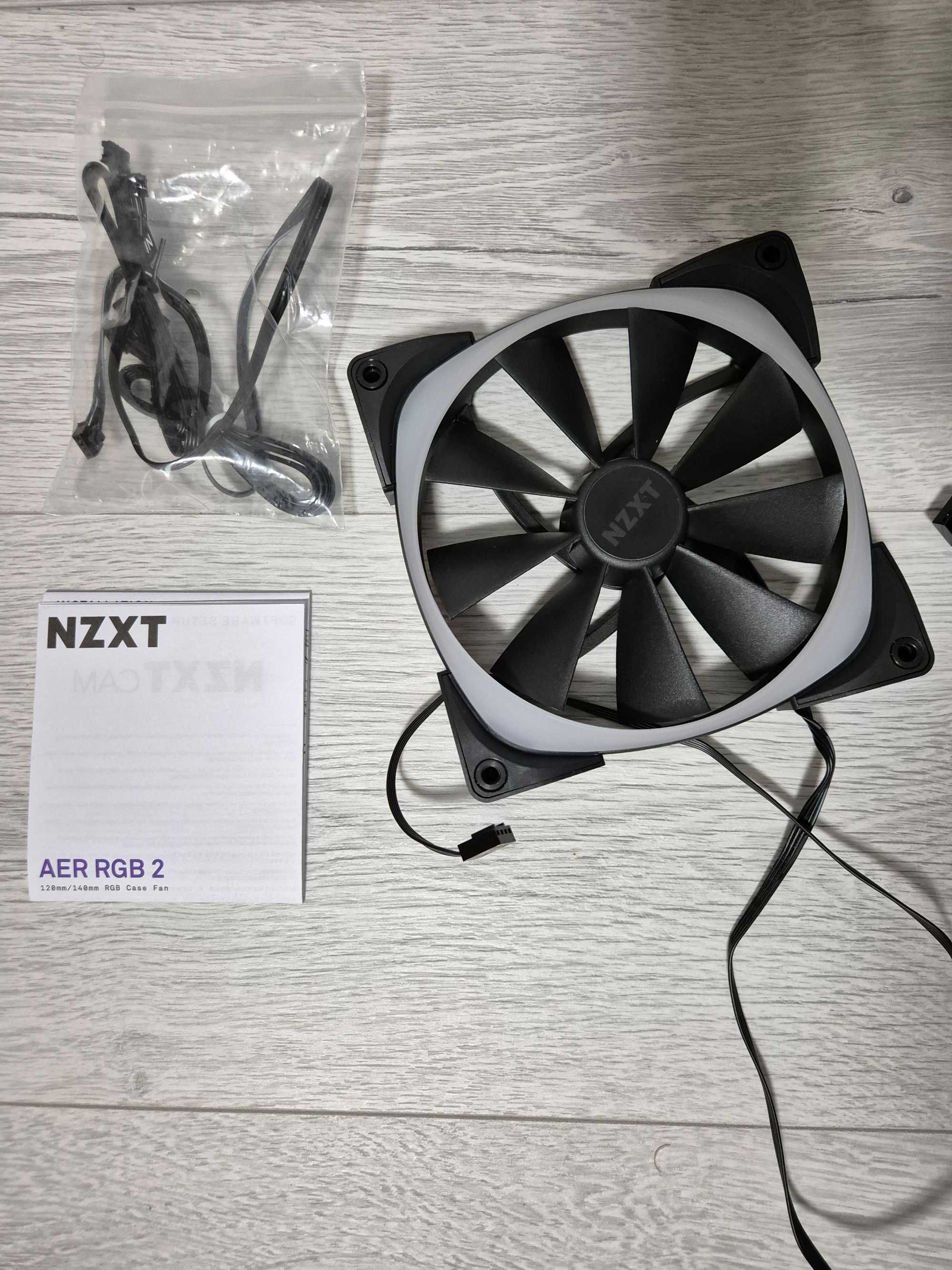 вентилятор NZXT Aer RGB 2 140mm (HF-28140-B1) 4pin PWM. як новий