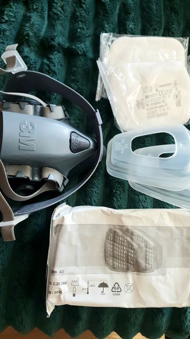 3m Maska Półmaska Lakiernicza 7503 L Część Twarzowa + Taśmy Nagłowia