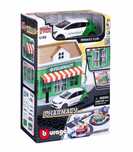 Bburago Street Fire Pharmacy + Renault Clio, skala 1:43