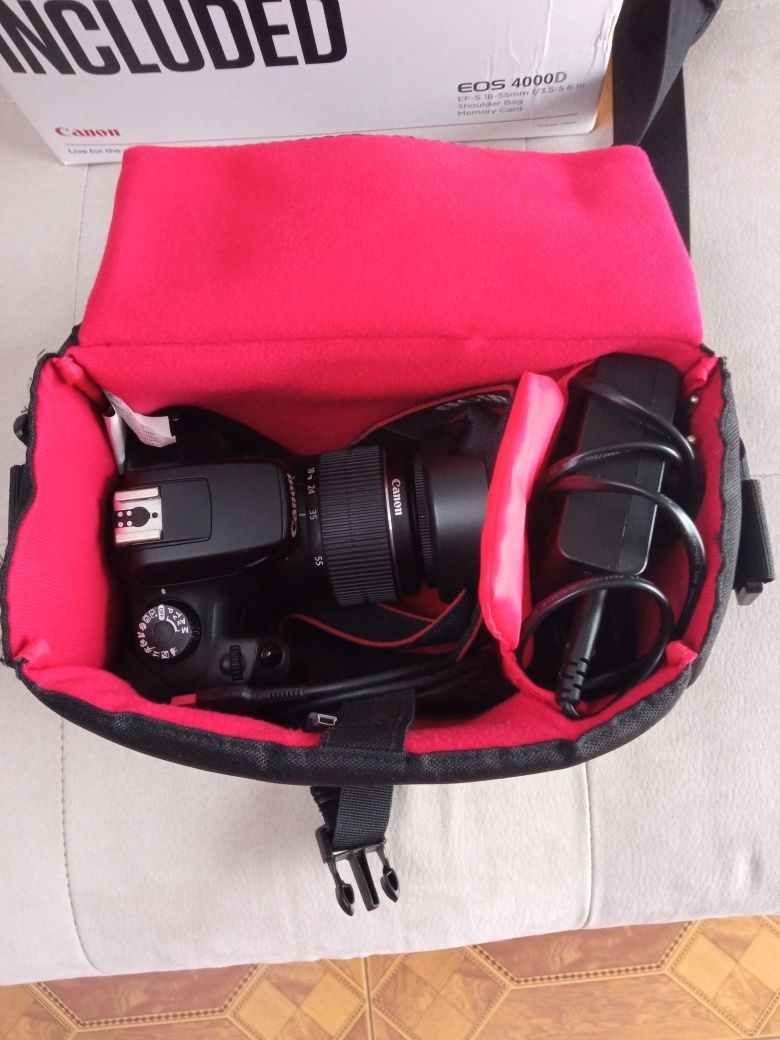 Canon 4000D kit completo