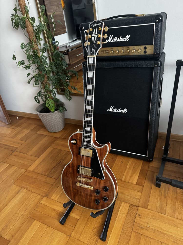 Epiphone les paul custom koa limitowana gitara elektryczna