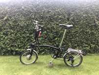 Brompton elektryczny, nowy silnik swytch i 2 baterie, torba i części