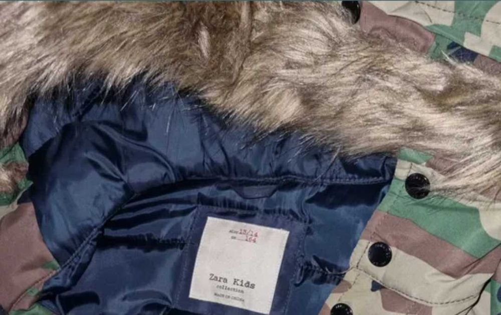ZARA kurtka parka rozm.164 przejściowa/zimowa