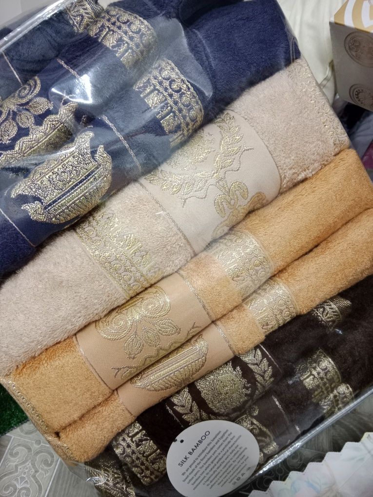 Ręczniki bambusowe nowe 50x100 grecki wzór Meduza
