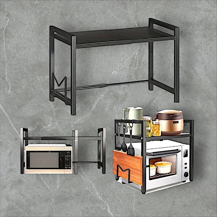 Универсальная кухонная полка-органайзер для микроволновки