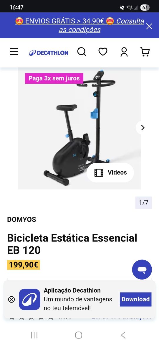 Bicicleta estatica Domyos 120 (04)