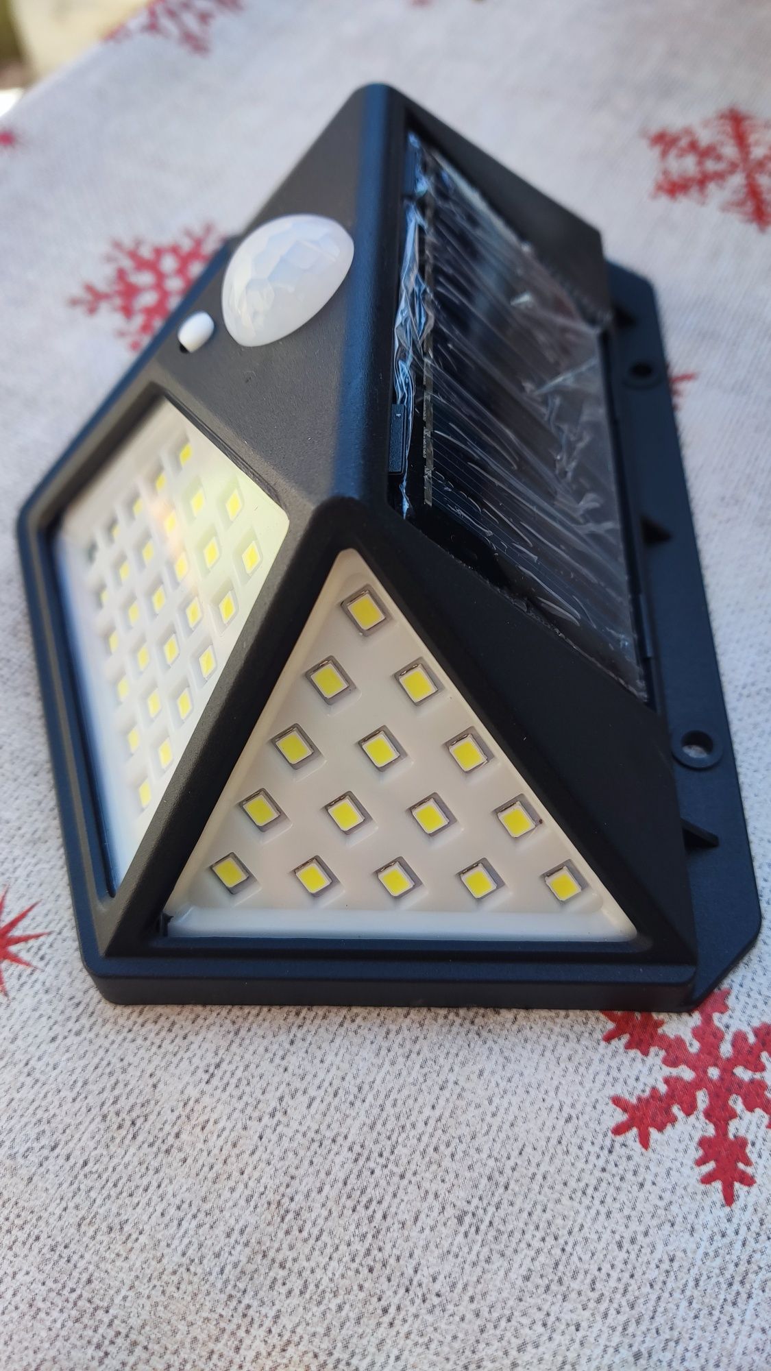 Projetor solar de 100 LED's, Iluminação exterior
