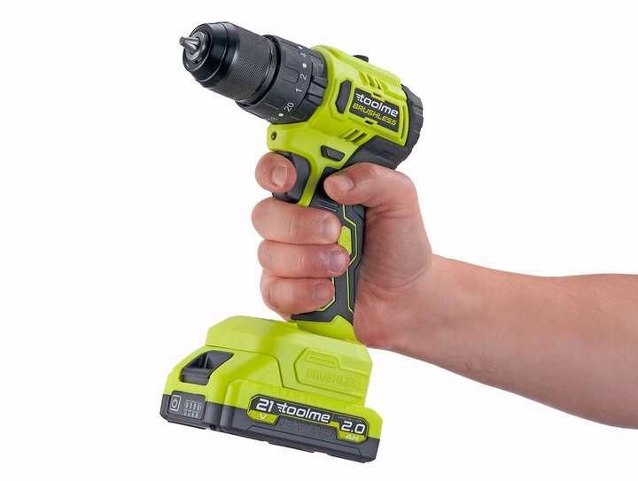 Wiertarko wkrętarka UDAROWA Bez szczotkowa aku 2x21V Li-ion toolme