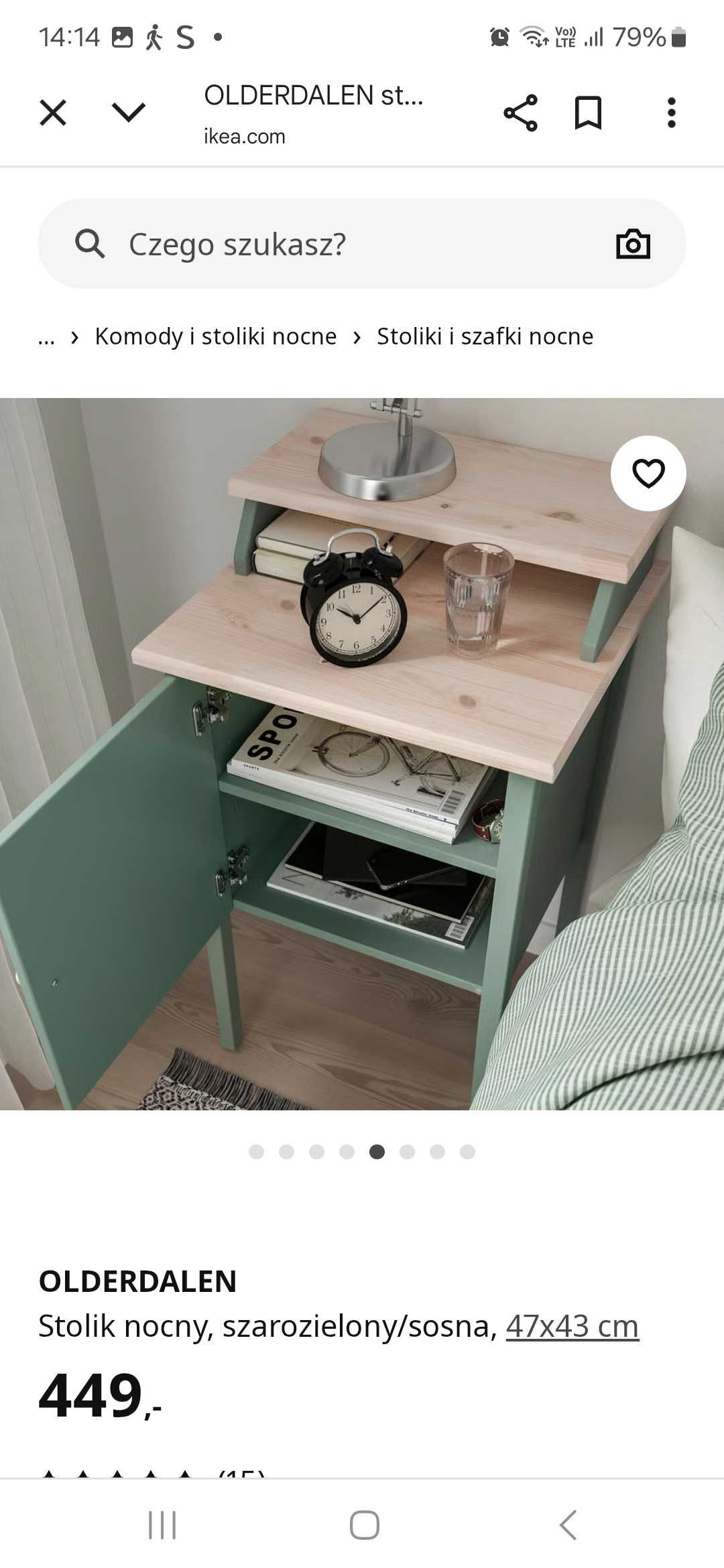 Szafka nocna ikea olderdalen 47x43