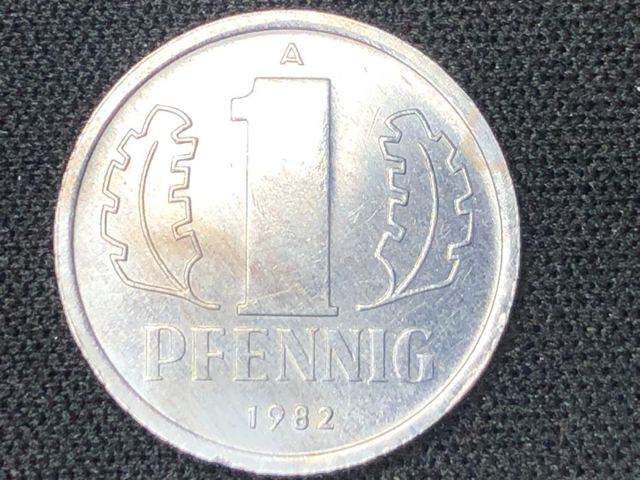 Alemanha Democrática RDA - 1982 - 1 Pfennig Letra A - Alumínio