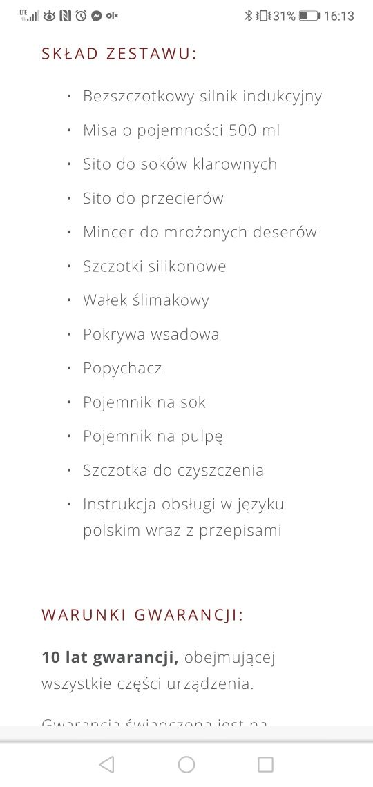 Wyciskarka wolnoobrotowa Alfa 2 G Jerzy Zięba Ukryte Terapie