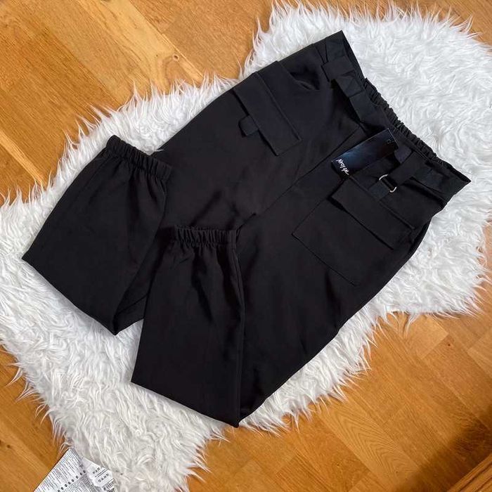 Czarne spodnie ala bojówki, cargo, Nasty Gal, nowe z metką, rozmiar M