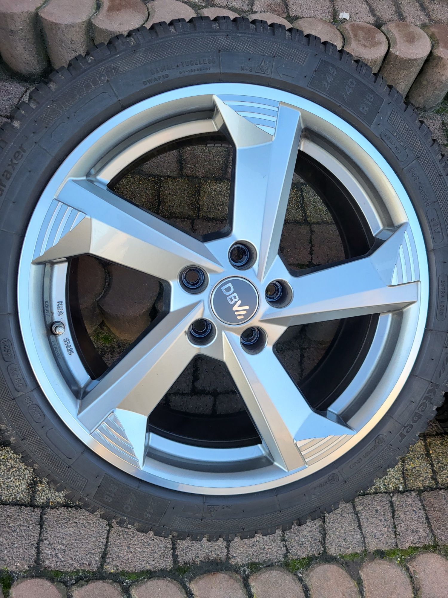 Felgi DBV 18" 5x112 245/40/18 Kleber Wielosezonowe Audi/Skoda/Seat