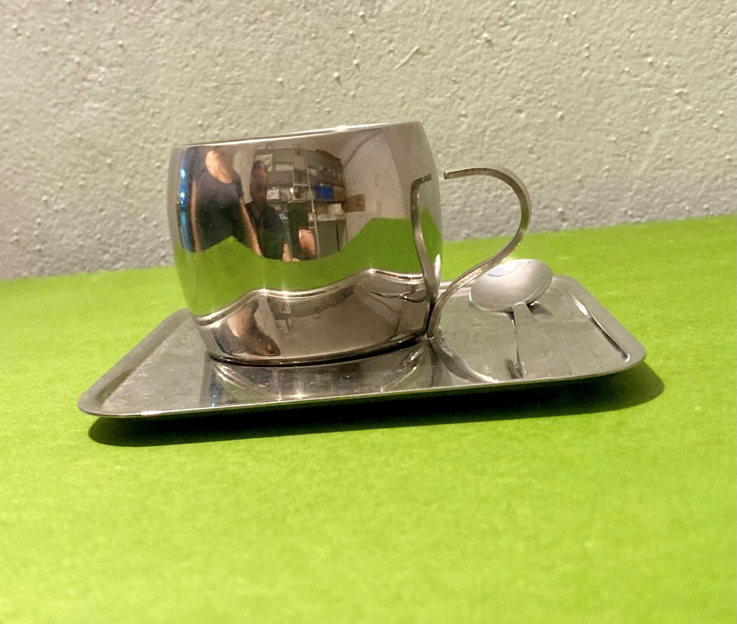 12 Chávenas de café expresso Inox