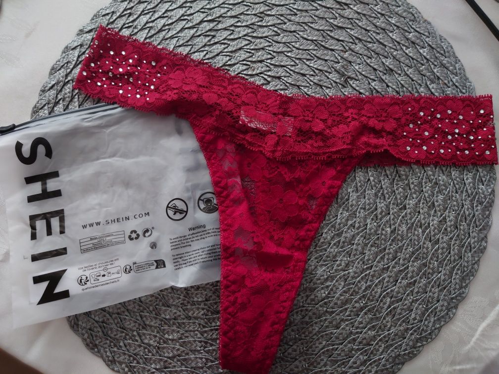 Nowe! Majtki stringi koronkowe rozmiar M