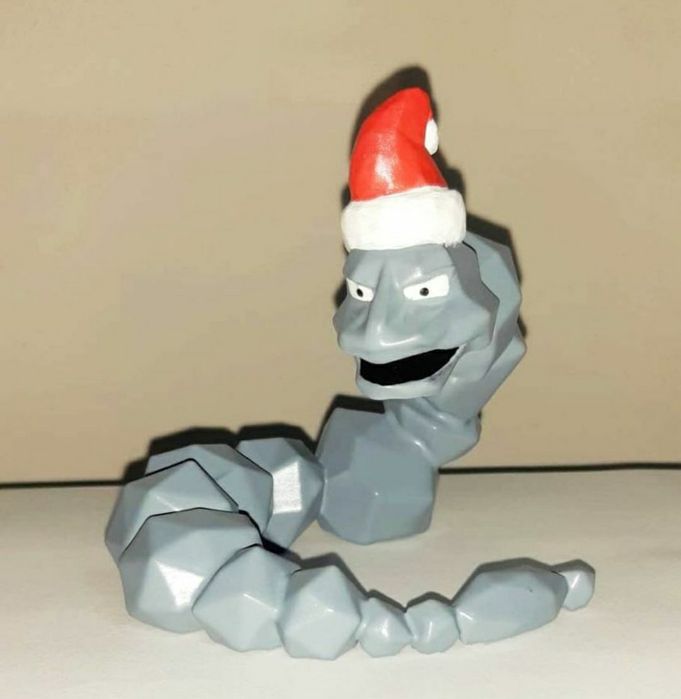 Pokemon Bulbasaur / Onix - Natal - pintado à mão (novo)