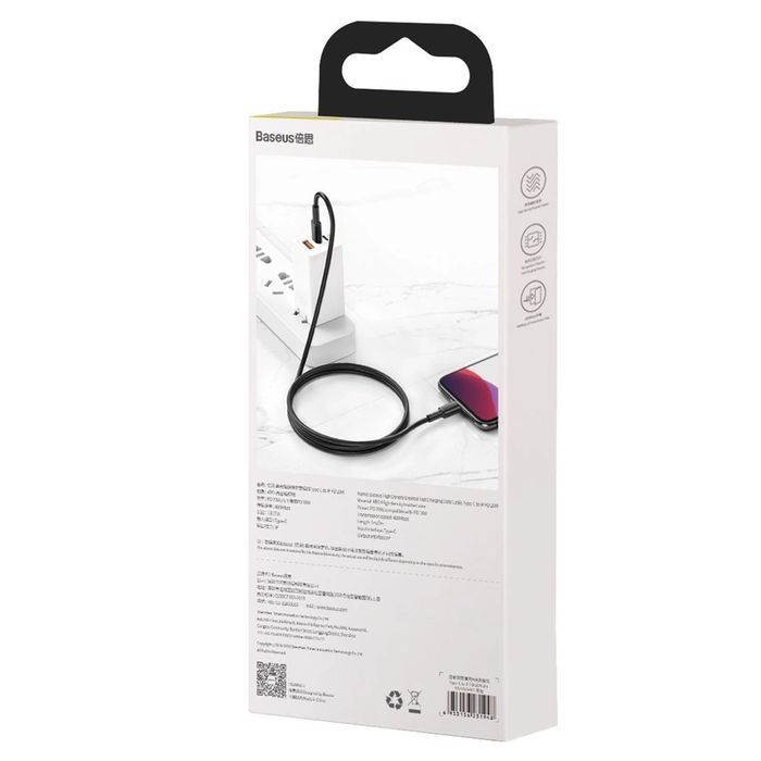Baseus kabel USB Typ C - Lightning szybkie ładowanie PD 20W 2m czarny