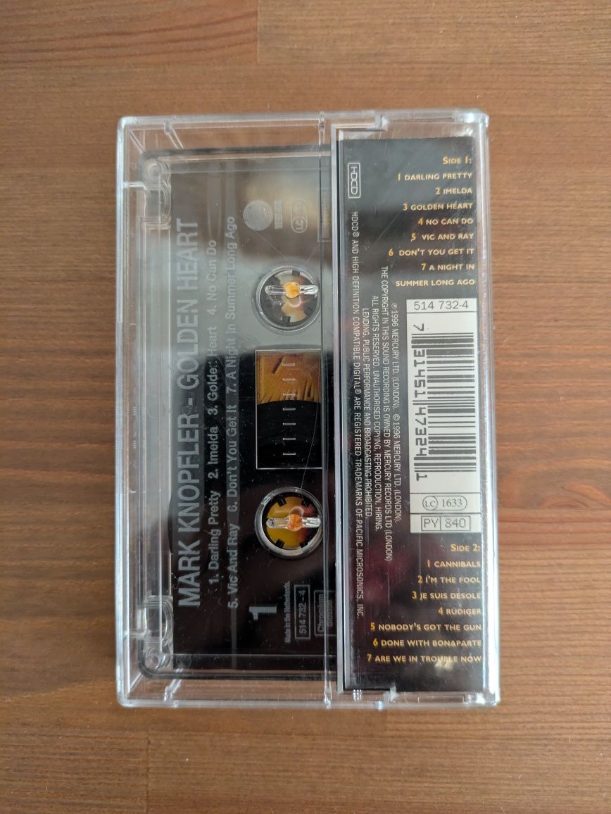 K7 | Cassete - Mark Knopfler " Golden Heart " 1996