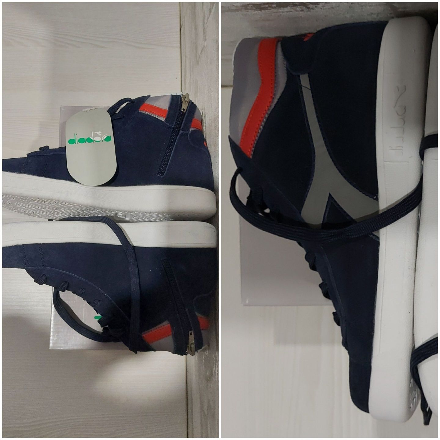 Diadora Италия 37р кожа новые пролет с размером деми ботинки хайтопы