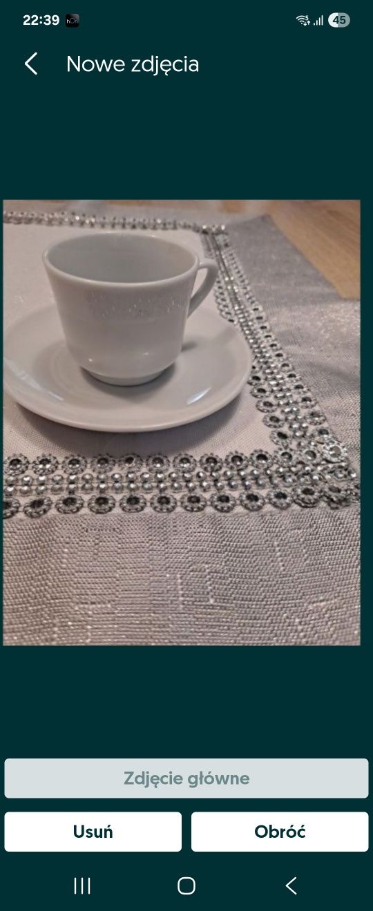 Komplet z białej porcelany Tanio